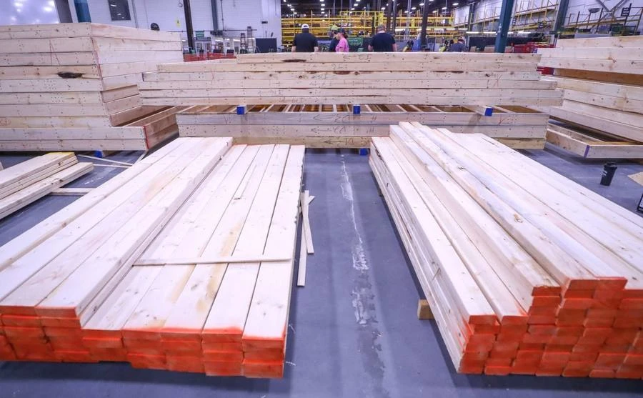 Habitat for Humanity wall panel build at John Deere facility