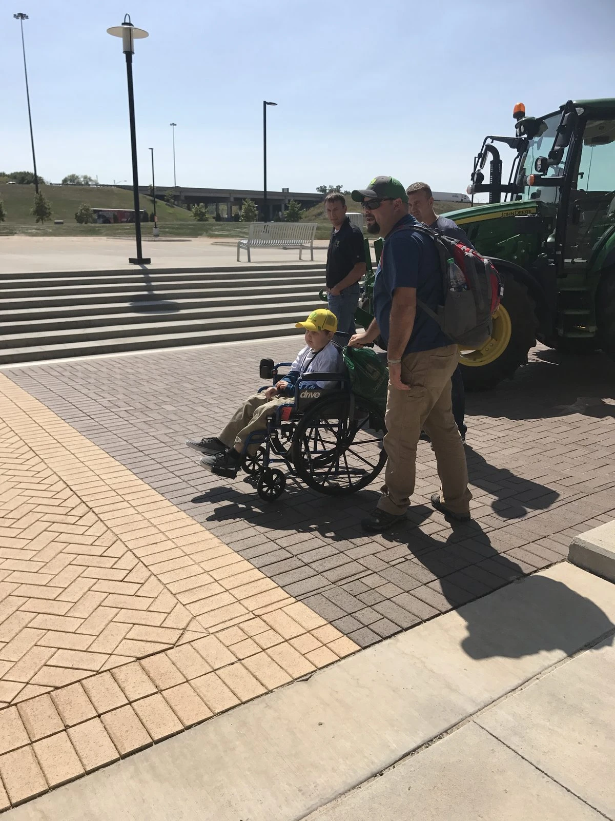 Landon Martin visits the John Deere museum during his Make-A-Wish visit